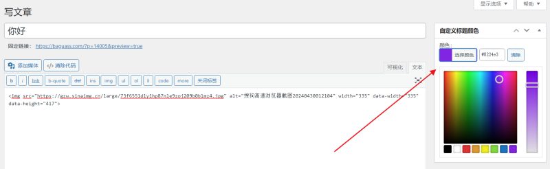 WordPress原创插件 - 自定义文章标题颜色+链接自动识别转为超链接+当日24小时发布文章标题变红插件-袖白悦享