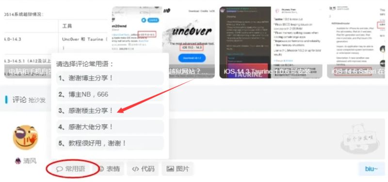 子比主题添加文章评论常用语功能-子比美化-袖白悦享